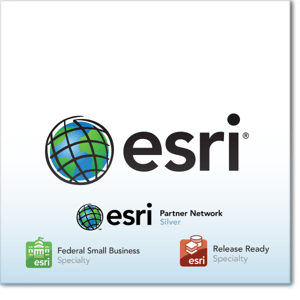 Esri logo + badges